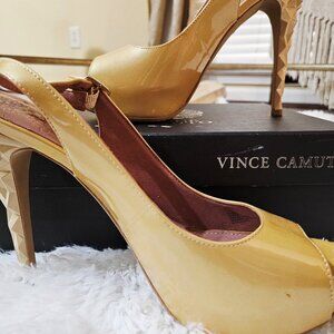 Vince Camuto Bone Smooth Patent Stiletto Heels, Size 8.5